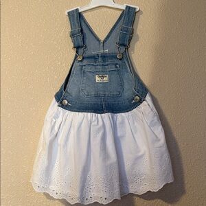 OshKosh B'gosh Denim and White Eyelet Skirtall